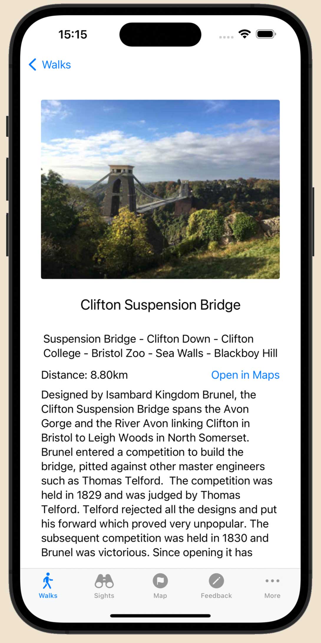 City Walks Bristol App - Walks Detail